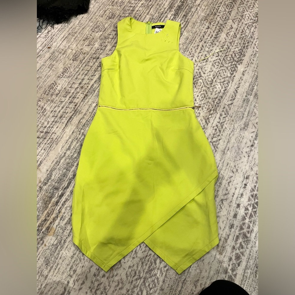 Naven Lime Green Sleeveless Dress